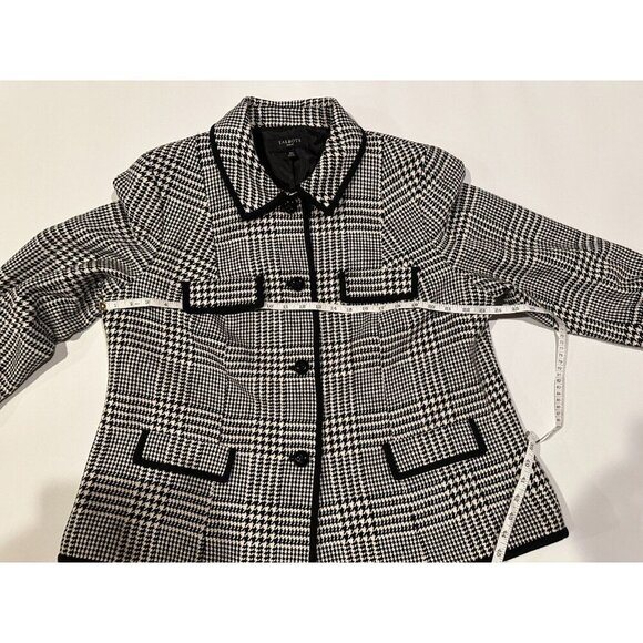 EUC Talbots Woman 18W Houndstooth Jacket Coat 4 Button Wool Blend Lined - Picture 3 of 6